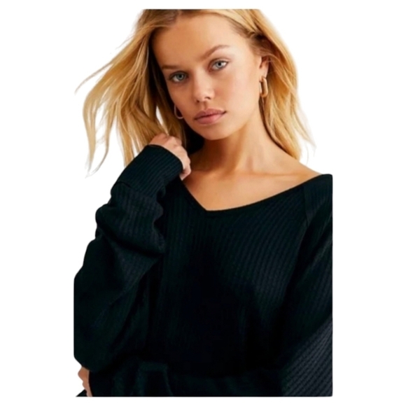 Free People Santa Clara Thermal in Black|Size: M - Picture 6 of 7